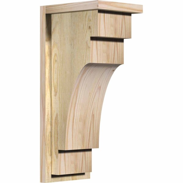 Ekena Millwork Mediterranean Rough Sawn Corbel w/Backplate, Douglas Fir, 8"W x 10"D x 22"H COR08X10X22MED01RDF - main